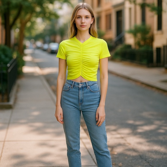 Neon Ruched Crop Top
New - Picture 2 of 9